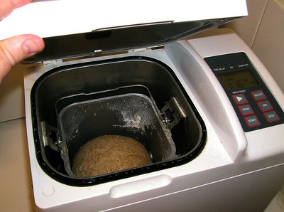 Dough is rising inside a baking equipment