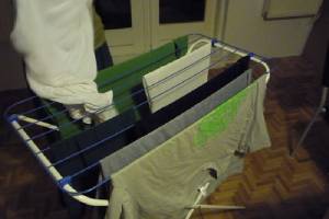 drying out wet clothes