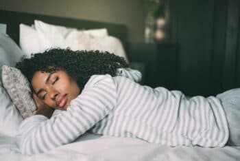 a beautiful woman sleeping soundly