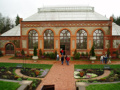 people entering a greenhouse